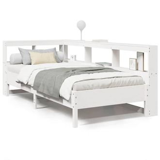 Berkfield Home Bookcase Bed without Mattress White 90x190 cm Solid Wood Pine