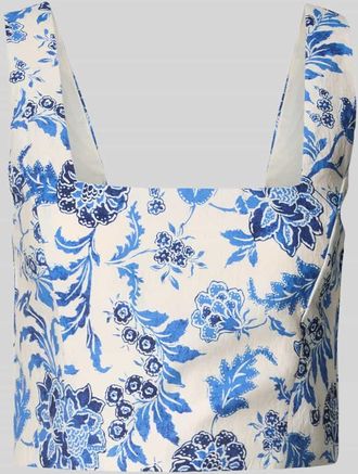 Mango Crop Top mit Karree-Ausschnitt Modell INDIGO in Beige, Größe L