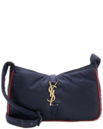 Saint Laurent Blue Nylon Le 5 A 7 Shoulder Bag (Authentic Pre-Loved)