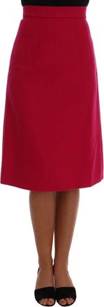 Dolce & Gabbana Elegante A-lijn wollen rok in roze - Dames - Midirokken - Roze - 2XS - Wol - Rokken