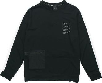 Nike Dri-fit Logo Knit Quick Dry Training Pullover Black CJ4624-010