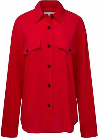 WeWoreWhat Boxy Button Down Shirt in Red at Nordstrom, Size Small