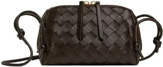 Bottega Veneta Mini Concert Intrecciato Leather Crossbody Bag in 2132 Fondant-Gold at Nordstrom