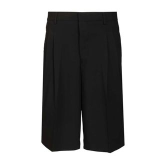 Ami Wide-Leg Low-Waist Bermuda Shorts - female - Ami Paris - Bermudas - Black - XL - Shorts