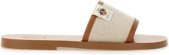 Bally Sollie Slide Sandal - Dames - Sandalen - Beige - 36 EU - Katoen - Schoenen