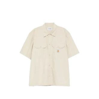 Carhartt Work in Progress Carhartt Wip, Short Sleeve Shirts, male, Gray, Size: XS S/S Craft Shirt