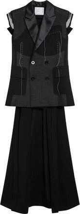 sacai Vest - Dames - Maxi kleedjes - Zwart - M - Kleedjes