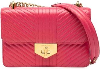 Prada Pre-owned Cross Body Bags, female, Pink, Size: ONE SIZE Pre-owned Vintage Crossbody Bag