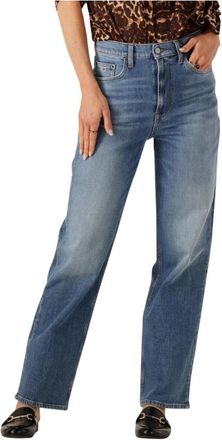 Tommy Jeans Hoge Taille Wijde Pijp Jeans Layla - Dames - Regular Fit Jeans - Blauw - W26 L32 - Jeans