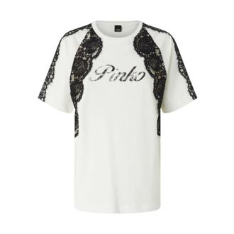 Pinko Esther Maglia Jersey Vintage T-Shirt - female - PINKO - T-Shirts - White - XS - Tops