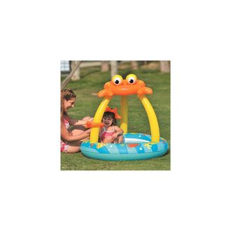 Trade Shop Trade Shop - Piscina Gonfiabile Con Parasole 100x95cm Forma Granchio Per Bambini Da Giardino
