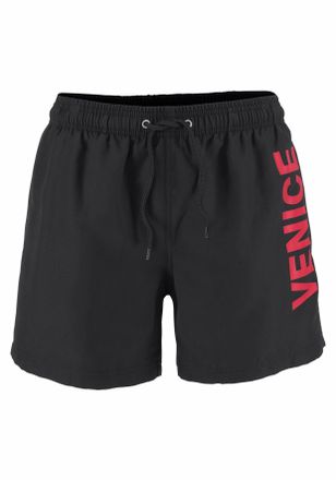 Venice Beach Badeshorts VENICE BEACH, Herren, Gr. XXL (58/60), N-Gr, schwarz, Microfaser, Microfaser, Polyester, unifarben, Badehosen Badeshorts, mit Innenslip, mi
