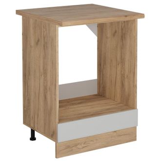 Vicco Armario Para Horno Empotrado R-line, Blanco Casa De Campo, 60 Cm, Et Roble