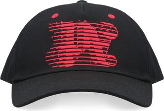 Palm Angels Baseball cap Racing Monogram - Heren - Petten - Zwart - ONE Size - Katoen - Accessoires