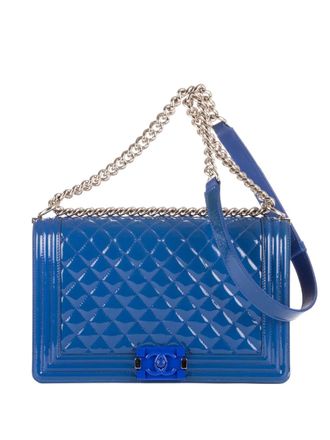 Chanel Boy grote schoudertas - Blauw