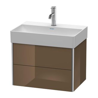 Duravit Duravit Xsquare Mueble De Tocador Compacto De Pared 58.4x39.0 Cm, 2 Cajones, Para Lavabo Durasquare 235660, Color (frente/cuerpo): Marr&oacute;n Oliva Laca A