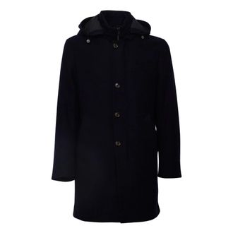 Montecore Single-Breasted Coats - Heren - Mantel - Blauw - M - Jassen