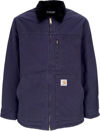 Carhartt Work in Progress Canvas Jas Donkerblauw/Zwart - Heren - Zomerjassen - Blauw - XL - Katoen - Jassen
