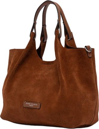 Gianni Chiarini Womens Leather Handbag Dua Cognac Handbags Hand Bags