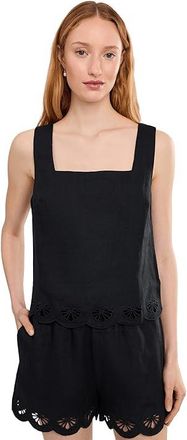 Sanctuary Almost There Linen Top Womens Clothing Black : LG (US 10-12)