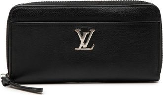 Louis Vuitton Black Noir Leather Long Wallet (Bi-Fold) (Pre-Owned)