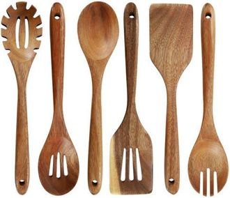 MegaChef 6 Piece Acacia Wood Kitchen Utensil Set at Nordstrom