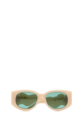 Casablanca Unisex Ivory Acetate Sunglasses Creamyellowgoldsolidgreen Exterior: Occhiali Da Sole