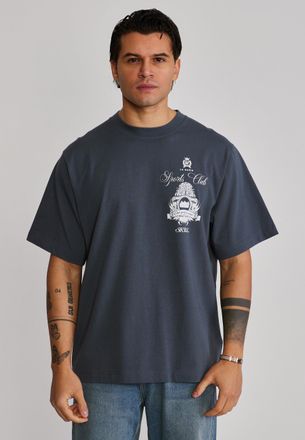 Siksilk Mens Grey Graphic T-Shirt XXL