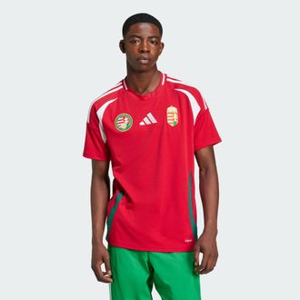 adidas adidas Performance Mens Hungary 24 Home Jersey - Red Recycled Material - Size X-Large