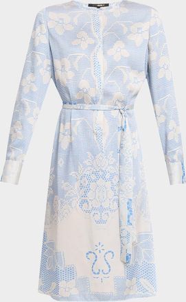 Kobi Halperin Michelle Floral Lace-Print Dress