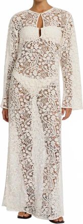 JETS Velana Lace Maxi Kaftan Cover Up In Cream