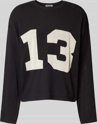 Review Strickpullover mit überschnittenen Schultern in Black, Größe XXL