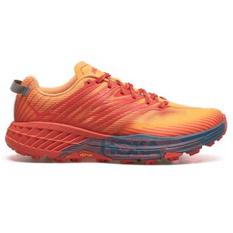 Hoka One One Hoka Speedgoat 4 Textile Synthetic Mens Lace Up Trainers - Fiesta Blazing Orange - Size:UK 10.5