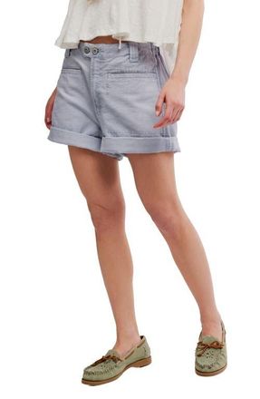 Free People Sakura Cuffed Chino Shorts in Blue Imagination at Nordstrom, Size 10