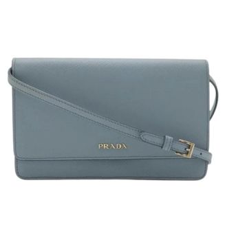 Prada Pre-owned Cross Body Bags, female, Blue, Size: ONE SIZE Pre-owned Chain/Shoulder wallet
