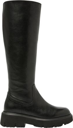 VIA VAI Ziva Vienna High Boots - Dames - Hoge Laarzen - Zwart - 41 EU - Leer - Schoenen