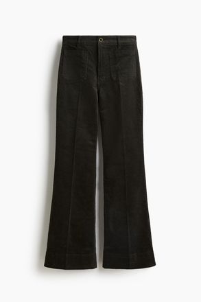 H&M Ausgestellte Cordhose - Dunkelgr&uuml;n