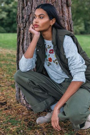 Roman Floral Embroidered Knit Jumper