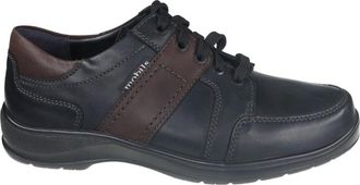 Mephisto Ergonomische Brede Veterschoenen - Zwart - Heren - Veterschoenen - Zwart - 40 EU - Leer - Schoenen