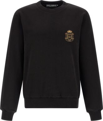 Dolce & Gabbana Zwarte Katoenen Sweatshirt
