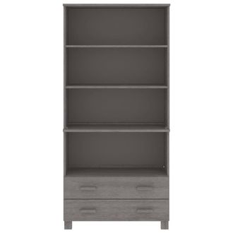 Berkfield Home Highboard HAMAR Solid Wood Pine Light Grey