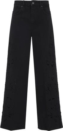Farm Rio Richelieu Denim Broek - Dames - Loose Fit Jeans - Zwart - W26 - Denim - Jeans