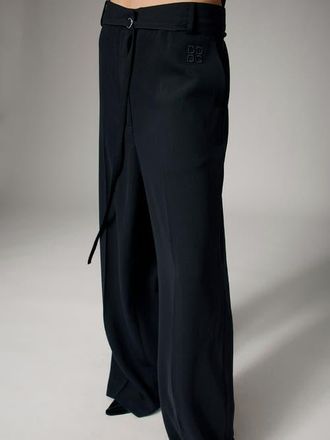 Day Birger Et Mikkelsen Elina Gabardine Wide Leg Pants in Black at Nordstrom, Size 10
