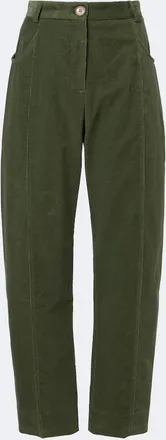 Blaz&eacute; Milano Blaz&eacute; Milano Sorraia cotton corduroy barrel-leg pants