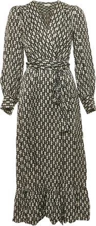 Sandro Abito lungo a fiori - Nero