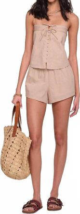 Heartloom Myrtle High Waist Short In Beige