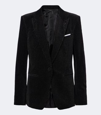 Tom Ford Polka-dot cotton velvet blazer