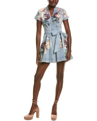 Alice & Olivia Alice + Olivia Lucy Mini Denim Shirtdress