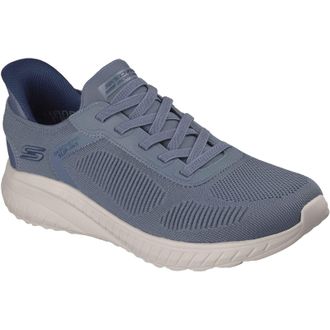 Skechers BOBS Sport Squad Chaos Solid Step Textile Mens Slate Trainers - Grey - Size UK 11