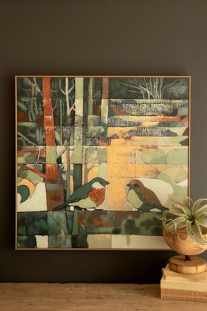 Kalalou Framed Two Bird Painting